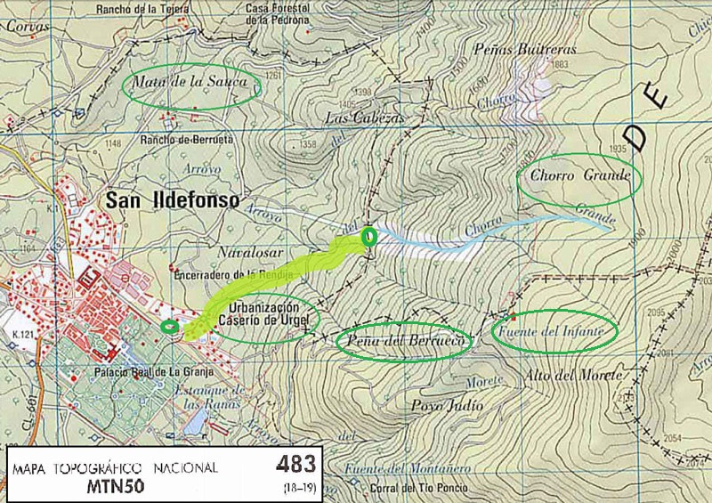Detalle del Mapa 1:50000 IGN 0483 SEGOVIA.