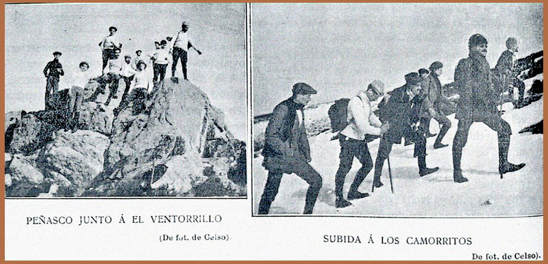 Los expedicionarios vallisoletanos camino de los Siete Picos.