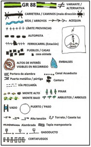 Leyenda Cuaderno Campo GR88