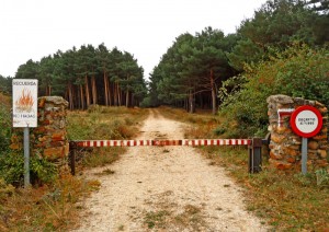 GR88 señalización de desvío del sendero.