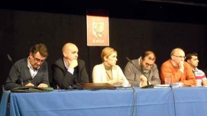 Mesa de ponentes en la Jornada de Cultivos.