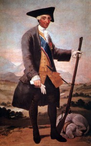 Carlos III, cazador, pintado por Goya, (ca. 1787).