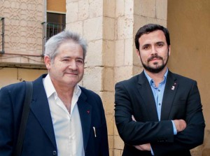 Duque, junto a Alberto Garzón en su reciente visita a Segovia.