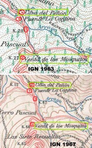 Mapas parcial IGN (508 Cercedilla), años 1963 y 1967.