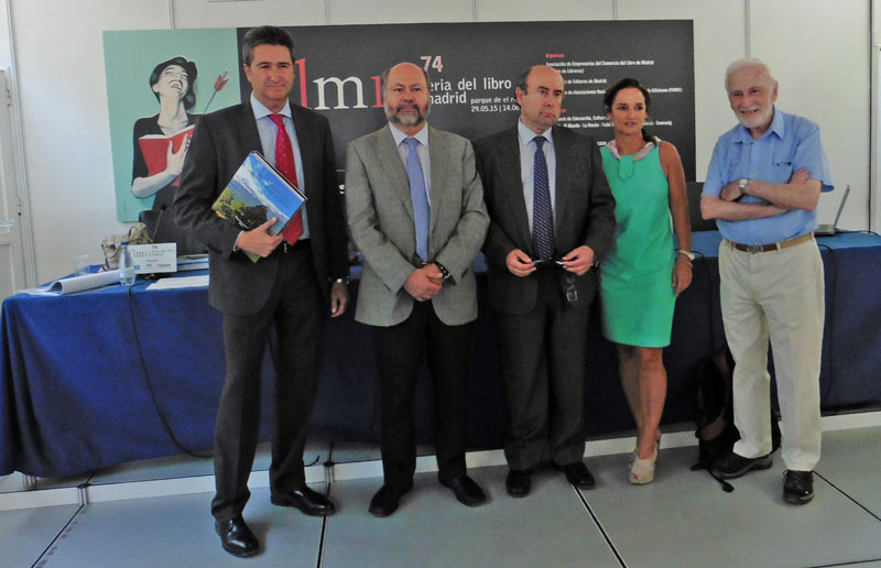 Miguel Mejías (editor), Juan José Durán (IGME), Basilio Rada (OAPN), Montserrat Fernández (OAPN) y Eduardo Martínez de Pisón.