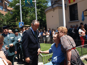Riesco, junto al director general de la Guardia Civil, durante el acto.