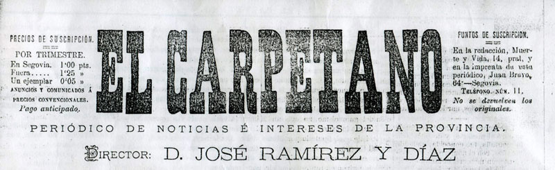 Cabecera del periódico 'El Carpetano'.