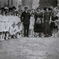 Postales de Segovia: Colonia escolar barcelonesa en Segovia, 1924