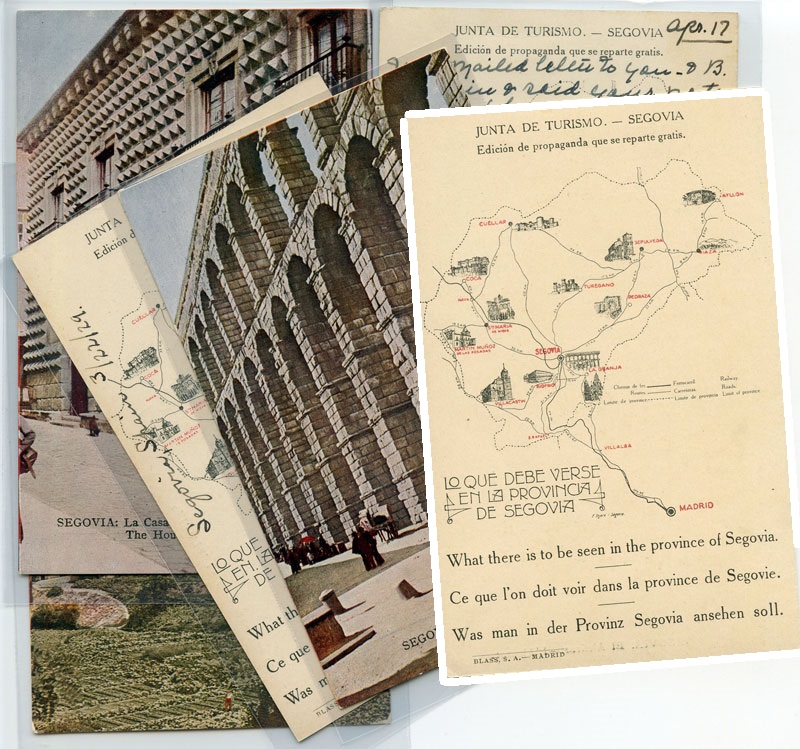 Tarjetas postales de la colección de la Junta Provincial de Turismo de Segovia, 1929.