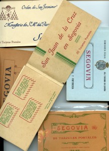 Tacos de postales, con motivo segoviano, editadas por Hauser y Menet.