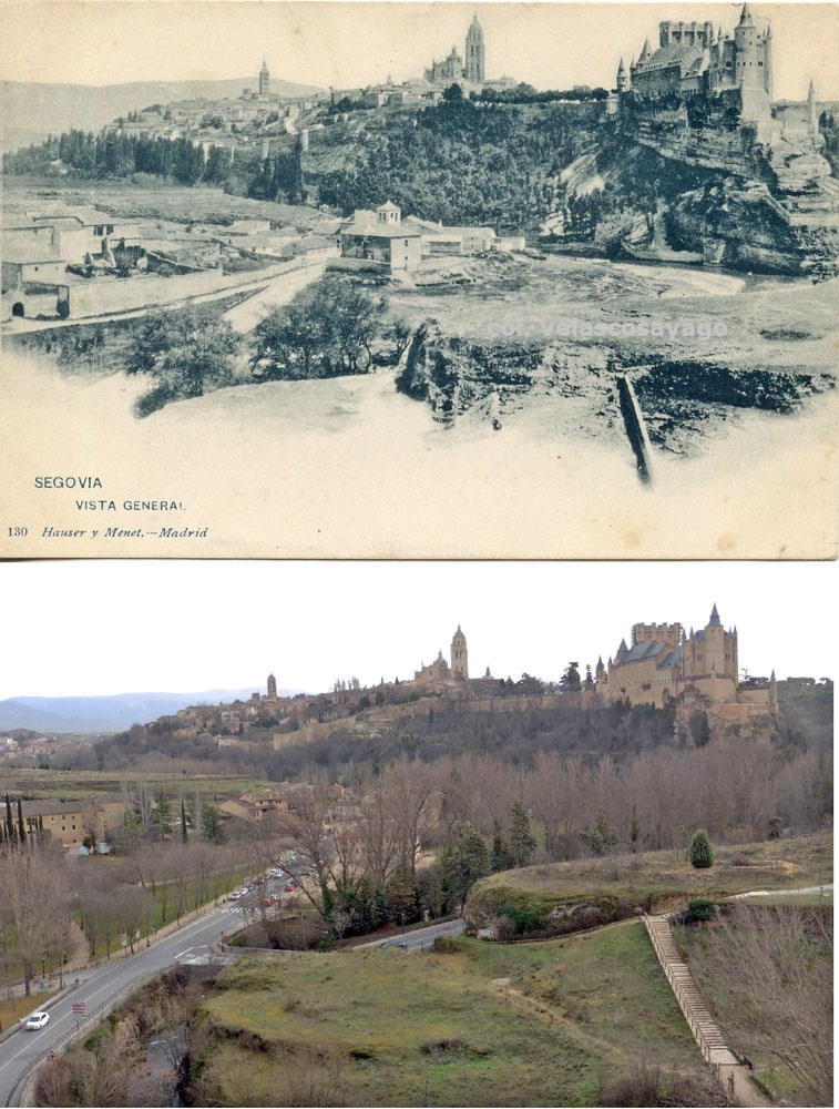 Comparativa de la imagen nº 130 (Serie General H y M) anterior 1905 y actual.