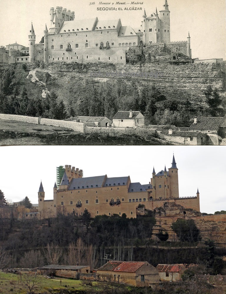 Comparativa de la imagen nº 326 (Serie General H y M) anterior 1905 y actual -2-.