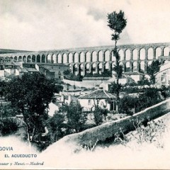 Postales de Segovia: Hauser y Menet. Serie General -2-. Acueducto y Catedral.