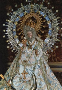 Tarjeta postal Virgen de la Fuencisla; Arribas, 1969.