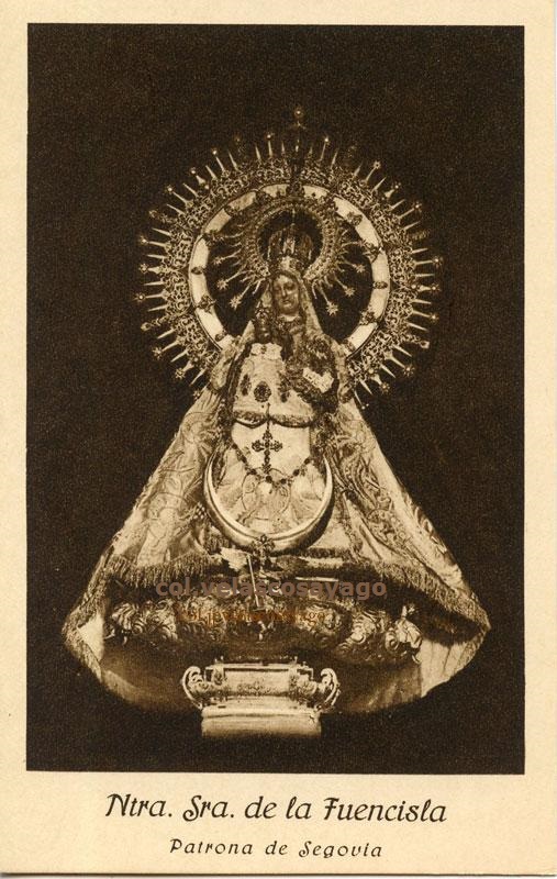 Postal de la Virgen de la Fuencisla, Huecograbado MUMBRU, Barcelona.