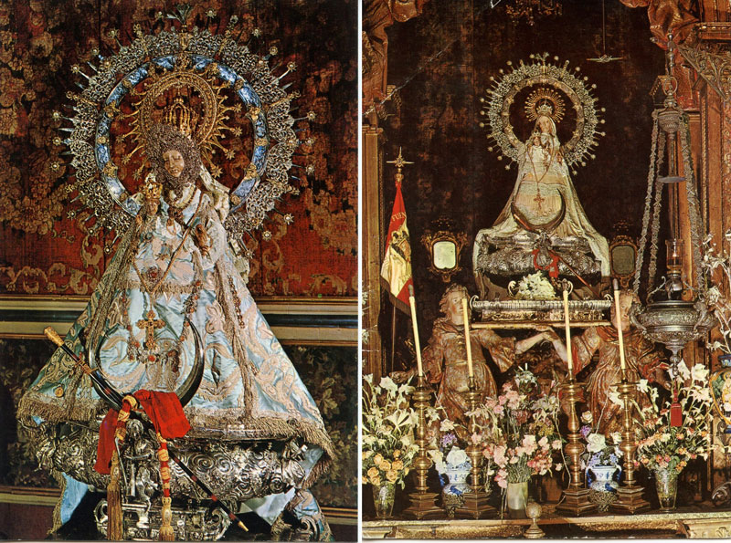 Tarjetas postales Virgen de la Fuencisla; Garrabella y Mansino, D.L. 1969.