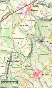 Mapa IBERPIX-IGN zona de Fuente Salada.