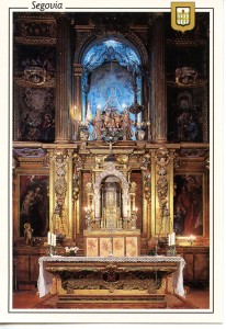 Tarjeta postal Virgen de la Fuencisla; Dominguez 1991.