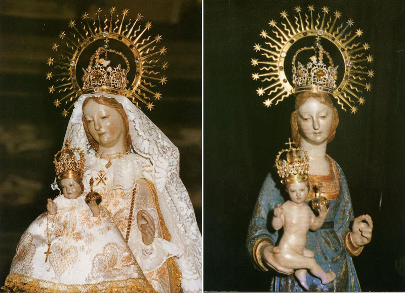 Tarjetas postales Virgen de la Fuencisla; Arribas 1998.