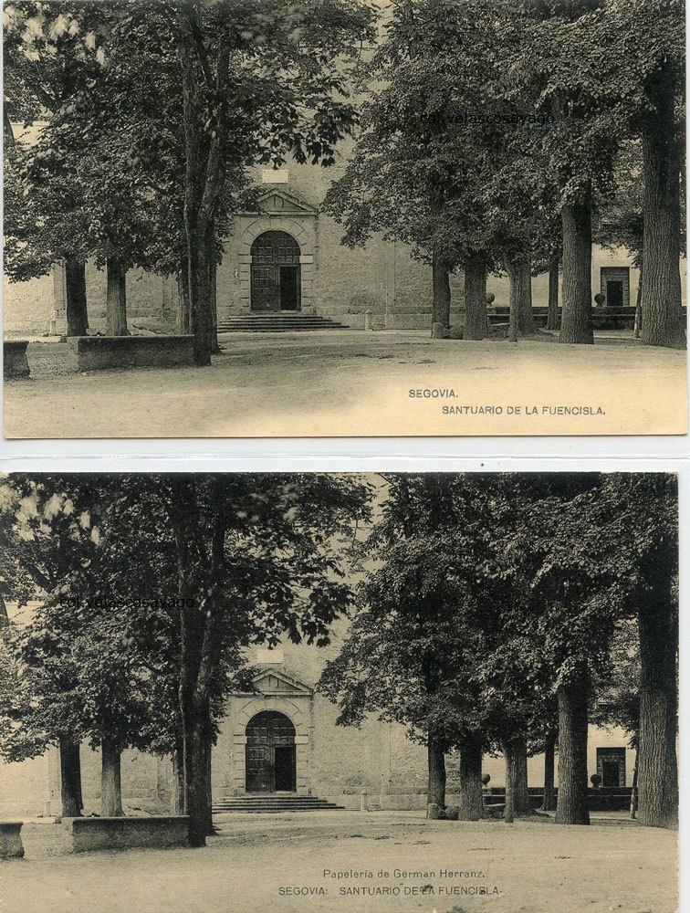Tarjeta postal del Santuario de la Fuencisla de Hauser y Menet.