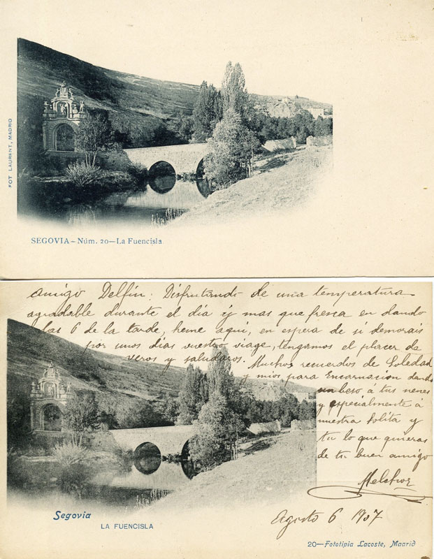 Tarjetas postales Laurent y Lacoste de ‘La Fuencisla’.
