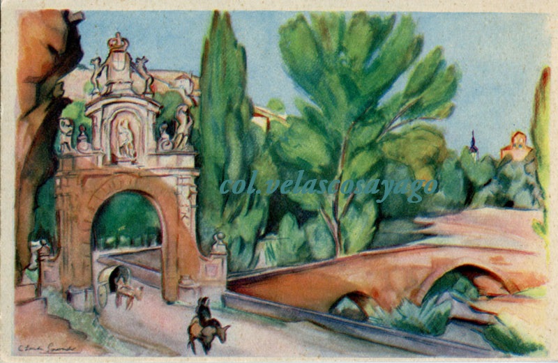 Tarjeta postal 'Laborde y Labayen'. Landi Sorondo, 'Puerta de la Fuencisla'.