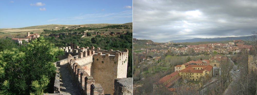 Vistas de Segovia desde la puerta de San Cebrián.