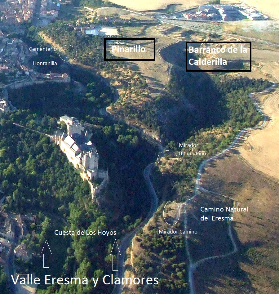 Toma aérea de ‘El Pinarillo’ y el barranco de ‘La Calderilla’, Segovia.