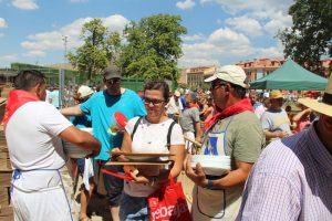 Del Barrio, haciendo cola.