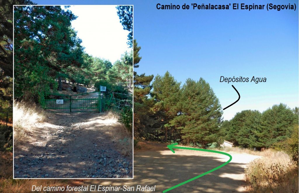 Camino de Peña la Casa, desde los depósitos de agua de El Espinar.