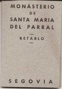 Librillo de postales del retablo del Parral.