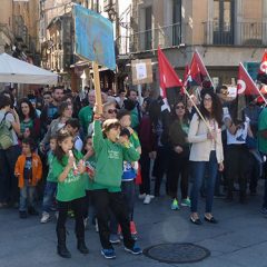 Huelga en la escuela: aulas vacías y plazas llenas
