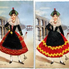 Postales de Segovia: Traje típico segoviano -8- (Elsi Gumier).