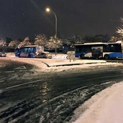 La parada del autobús