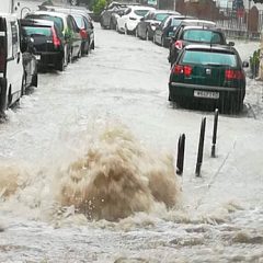 Una tormenta inunda Cuéllar