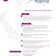 Semana de música sacra de Segovia 2020