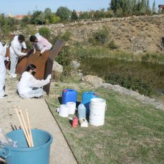 Alumnos de la cooperativa Alcázar ayudan a recuperar el Lago Alonso