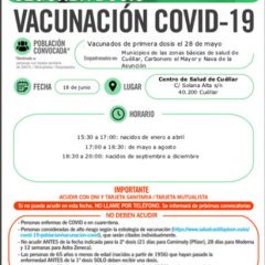 Segovia: Turnos de vacunas semana del 28 de junio al 2 de julio