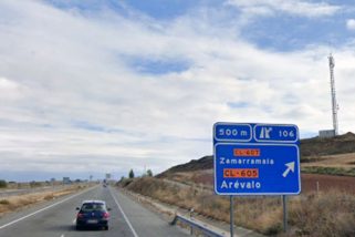 Dos heridos, atrapados tras un accidente en la N-601 a la altura de Valseca