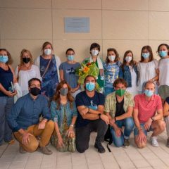 Homenaje en Trescasas por la jubilación de la directora de la escuela, Cintia Pedrazuela