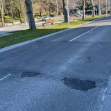 Arreglo de baches hoy en la avenida Padre Claret