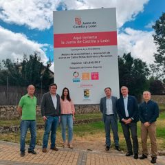 Junta y consistorio renuevan aceras en Palazuelos y Robledo