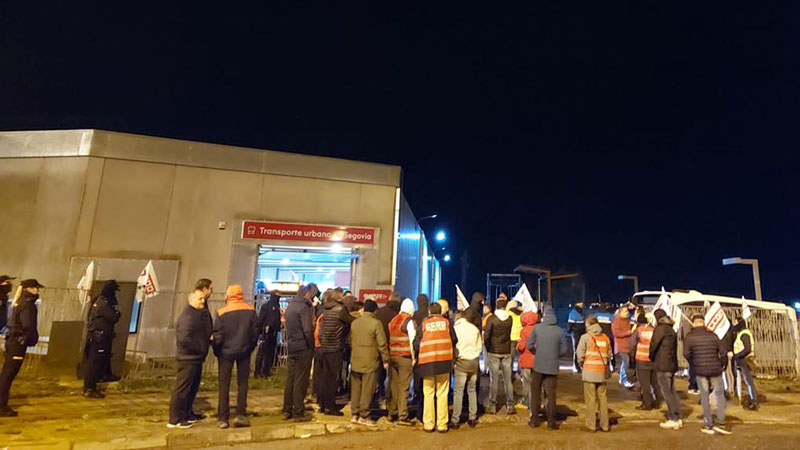 Los sindicatos convocan paros en los autobuses de Segovia para febrero ...