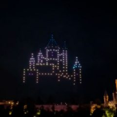 Pirotecnia de drones en Segovia