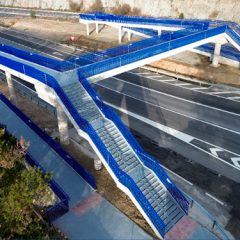 La N-603 estrena una pasarela peatonal en Los Ángeles de San Rafael