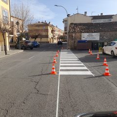 Comienzan los trabajos de señalización vial en Palazuelos