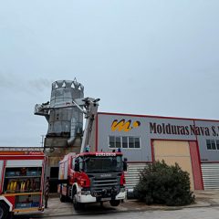 Conato de incendio en una empresa de molduras de madera en Cuéllar