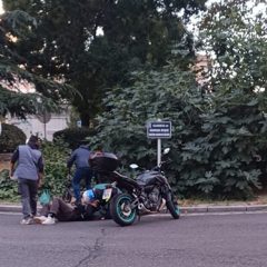 Un herido tras chocar en patinete en la glorieta Dionisio Duque