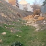 Desprendimiento de rocas junto al colegio Carlos de Lecea