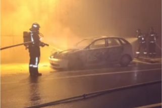 Sofocado el incendio de un coche en La Lastrilla